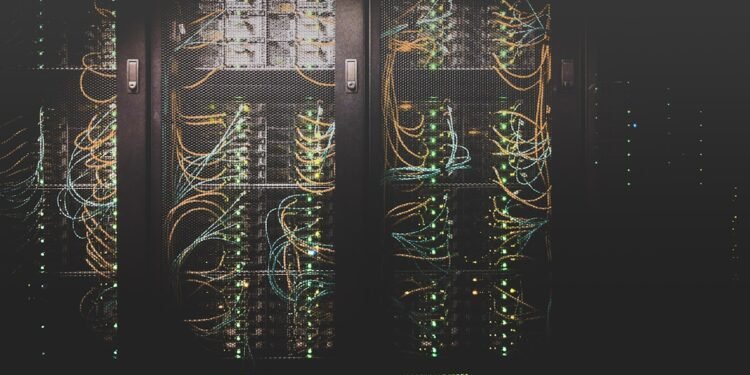 Large data centre building with environmental impact