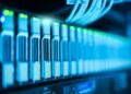 Rows of servers inside a data centre