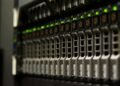 Rows of servers in a data center