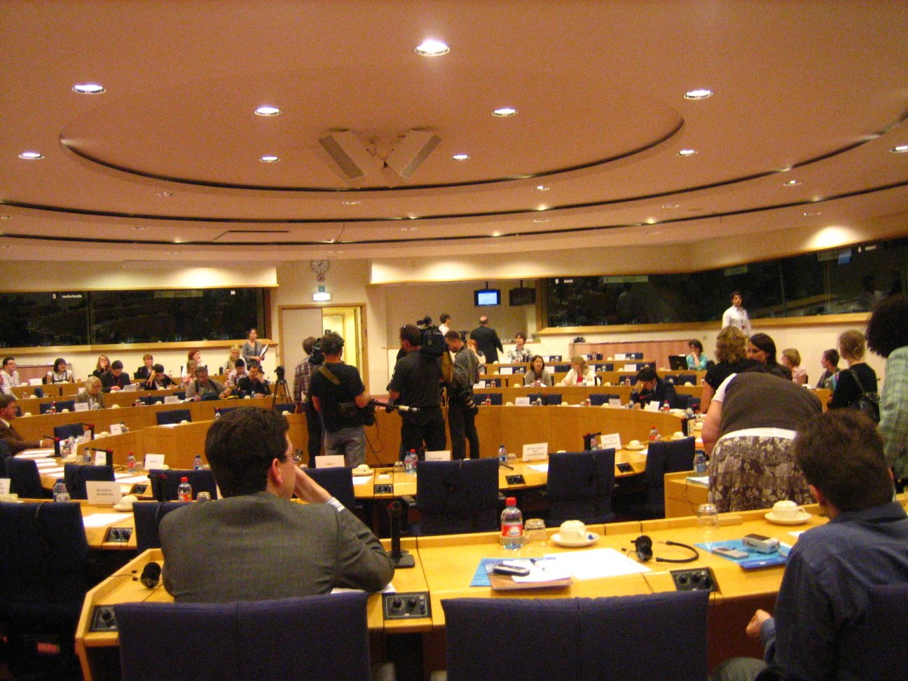 Committee room in the European Parliament in Brussels