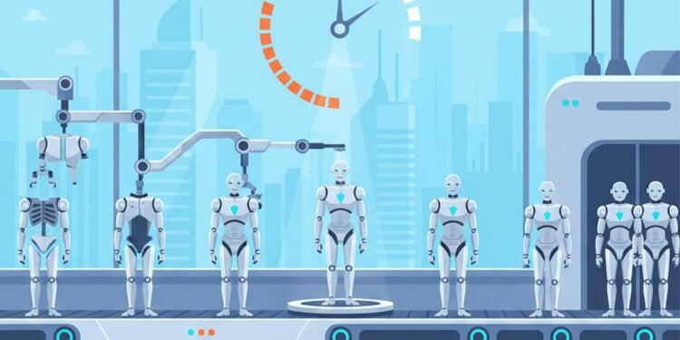 Humanoid Robots Now Roll Off the Line at One Per Hour