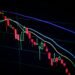 Financial market data displayed on trading screens