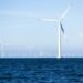 Offshore wind turbines in North Sea for sustainable energy powering data center operations