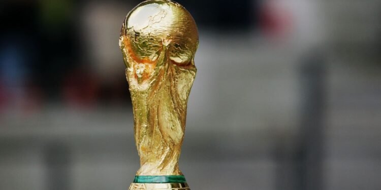 Football stadium during Euro 2026 qualifying match