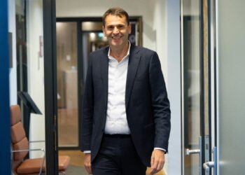ASML Holding CEO Christophe Fouquet during interview about semiconductor technology