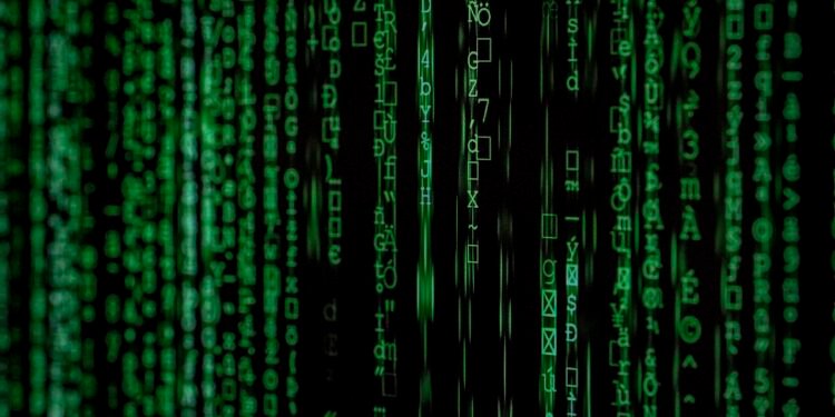 Abstract neural network and data streams representing large language models