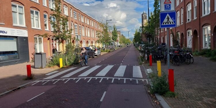 Featured image for Dutch cycling infrastructure article showing bicycle paths