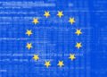 European Union – glitch code background