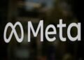 FILE PHOTO: The logo of Meta at the Meta Lab in Los Angeles