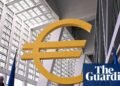 European Central Bank headquarters in Frankfurt during rate decision period