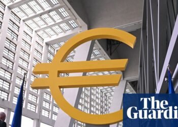 European Central Bank headquarters in Frankfurt during rate decision period