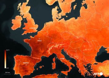 Heatwave in Europe symbolizing AI data center energy consumption challenges