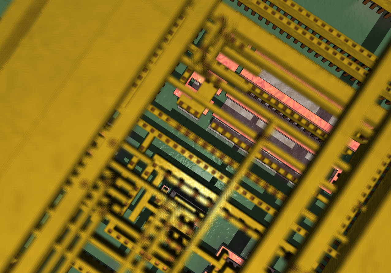 Close-up of a silicon microchip processor showing integrated circuits