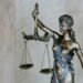 Wooden judge gavel on a desk