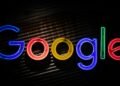 Illuminated multicolour Google logo sign