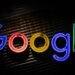 Illuminated multicolour Google logo sign