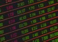 Financial market data displayed on a trading terminal screen