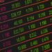 Financial market data displayed on a trading terminal screen