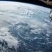 Satellite view of storm from space