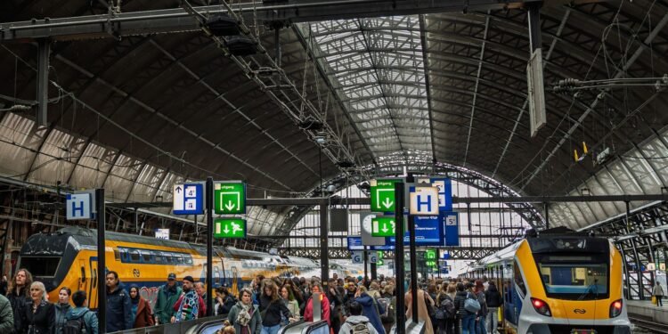A Dutch train station