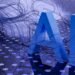 Abstract visualisation of an artificial intelligence network