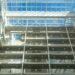 Atrium of The Hague city hall with white steel and glass galleries