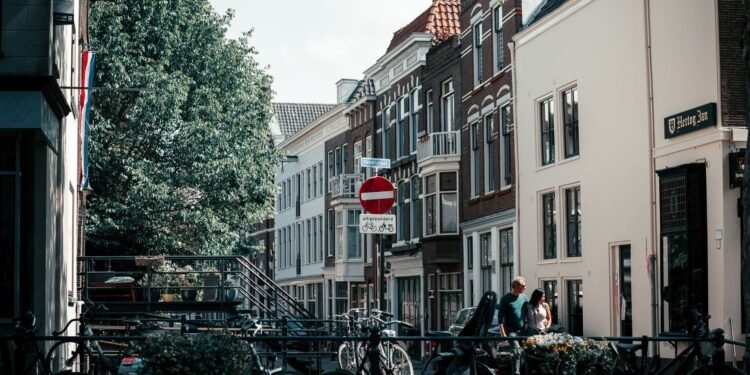 Bicycles on a Dutch street