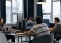 Developers working together in a startup office