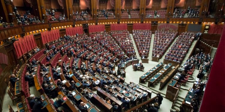 Parliamentary chamber in session