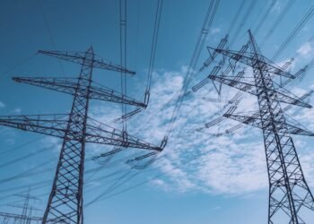 High-voltage transmission towers