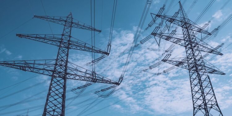 High-voltage transmission towers