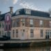 Traditional Dutch brick houses along a canal