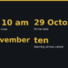 Warning strike time: 9 to 10 am; Strike date: 29 October; Vote closes: 5 November; Warning strikes called: ten