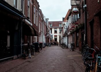 Bicycles on a Dutch street