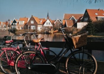 Bicycles on a Dutch street