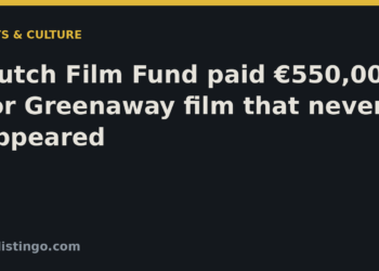Mylistingo title card: Dutch Film Fund paid €550,000 for Greenaway film that never appeared