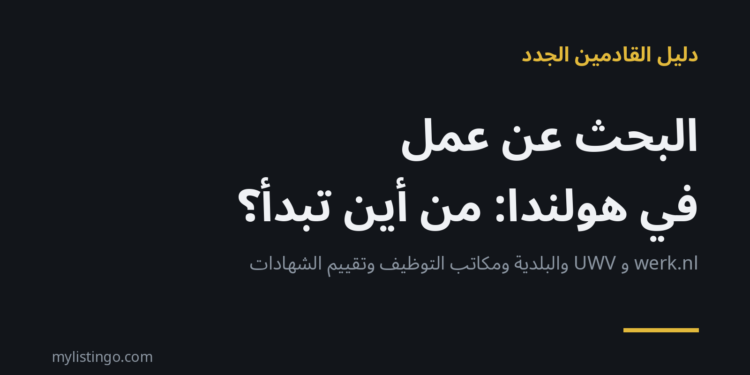 البحث عن عمل في هولندا: من أين تبدأ؟